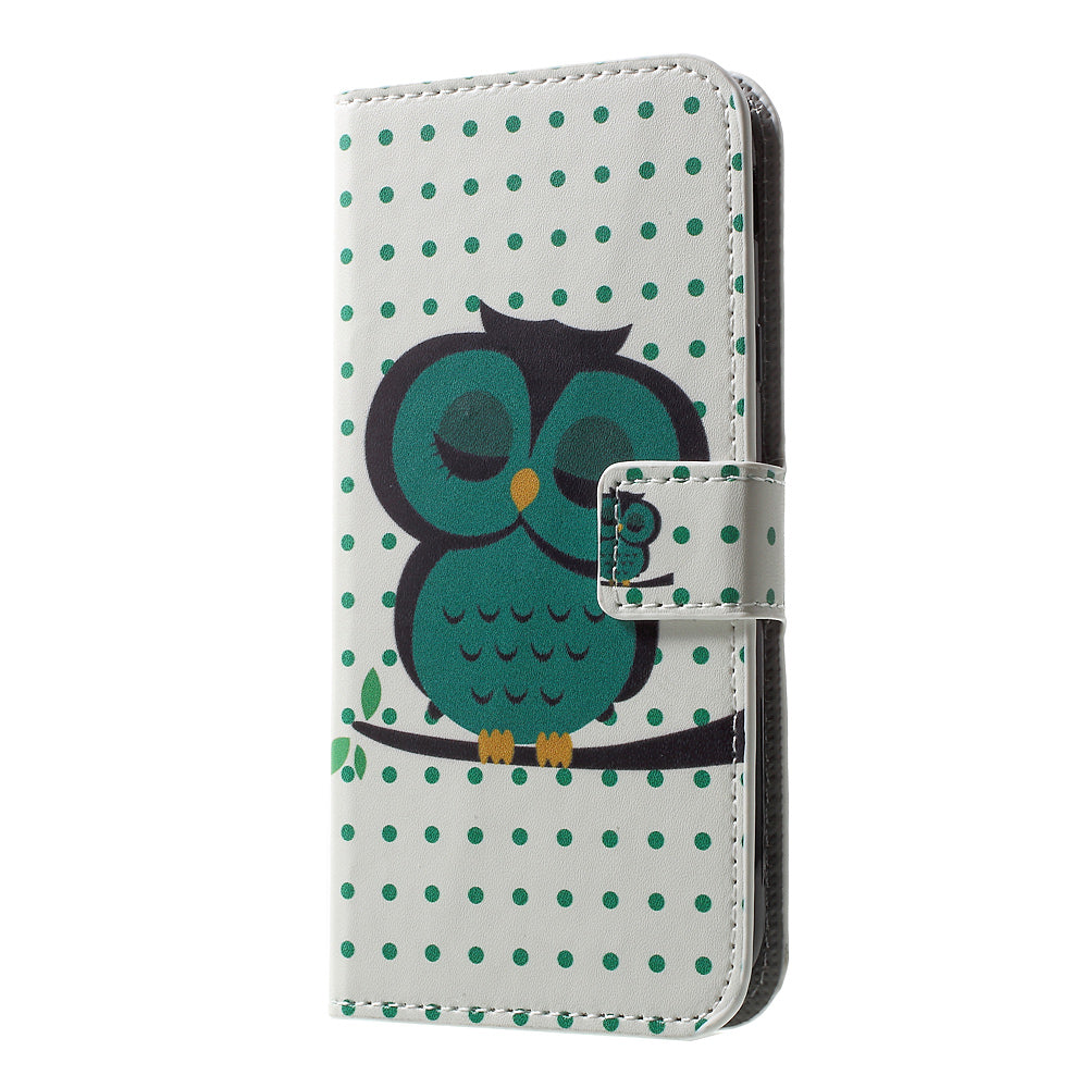Patterned PU Leather Wallet Stand Phone Case for Samsung Galaxy J3 (2017) EU Version