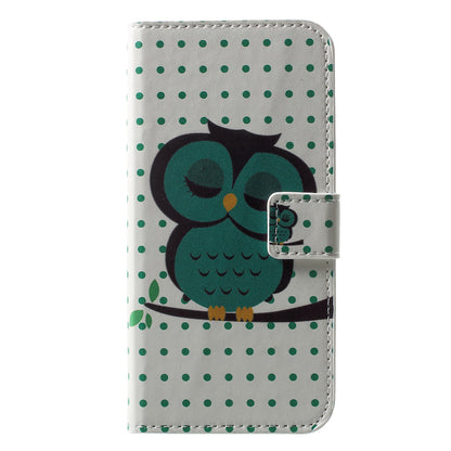 Patterned PU Leather Wallet Stand Phone Case for Samsung Galaxy J3 (2017) EU Version