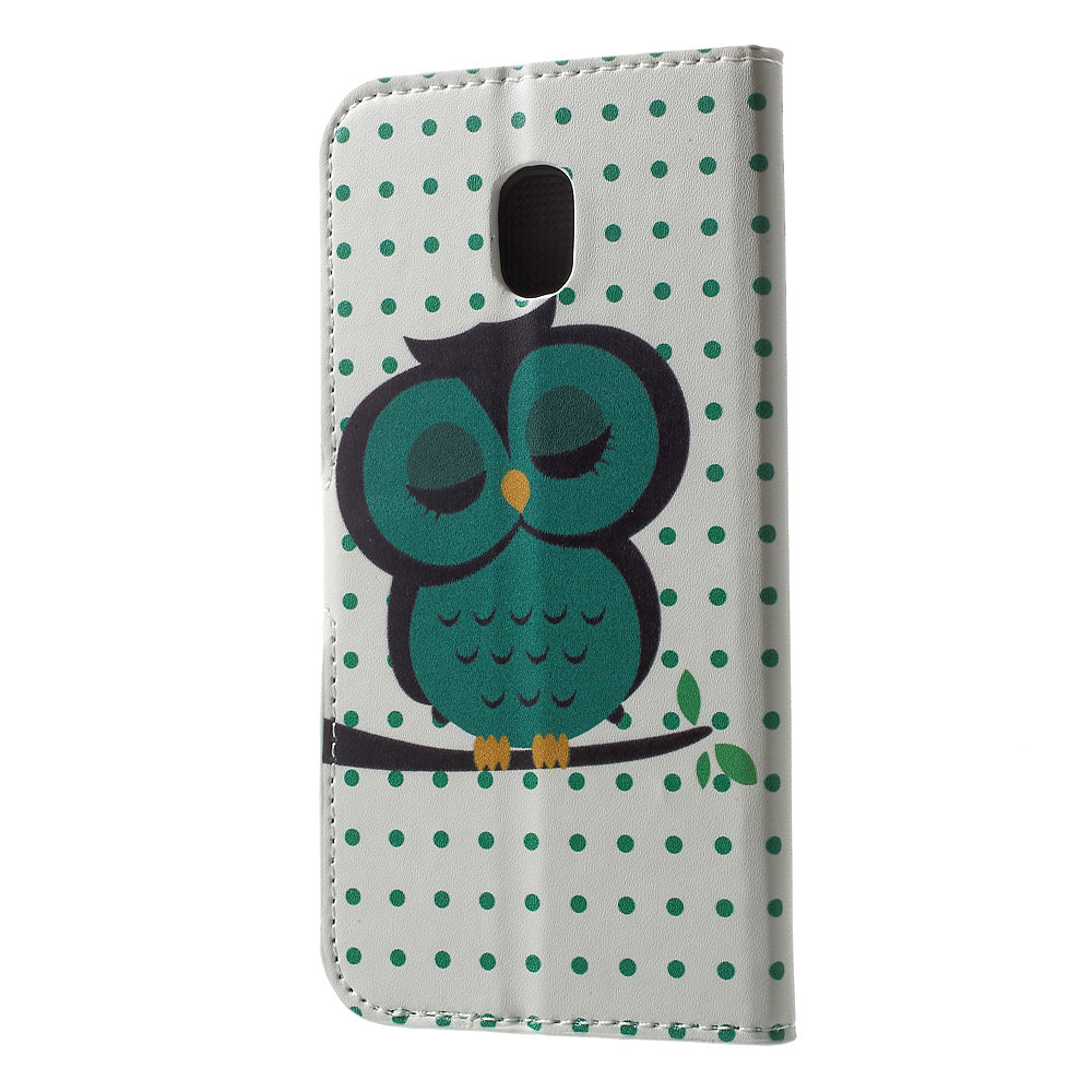 Patterned PU Leather Wallet Stand Phone Case for Samsung Galaxy J3 (2017) EU Version
