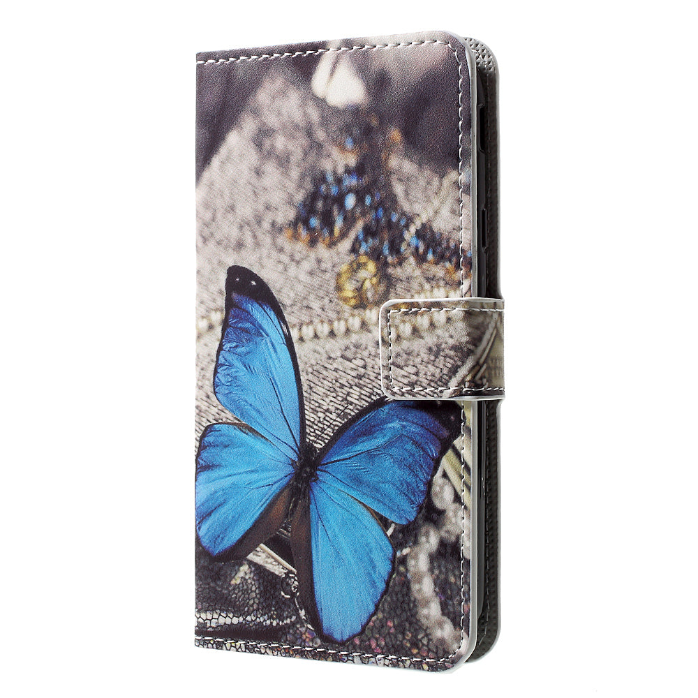 Patterned PU Leather Wallet Stand Phone Case for Samsung Galaxy J3 (2017) EU Version