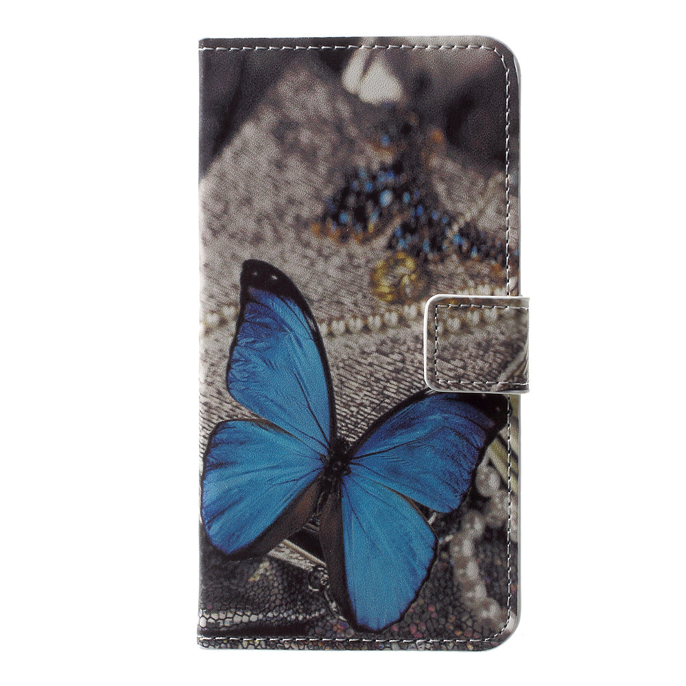 Patterned PU Leather Wallet Stand Phone Case for Samsung Galaxy J3 (2017) EU Version
