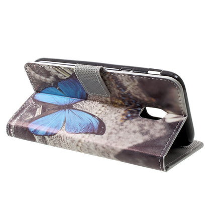 Patterned PU Leather Wallet Stand Phone Case for Samsung Galaxy J3 (2017) EU Version