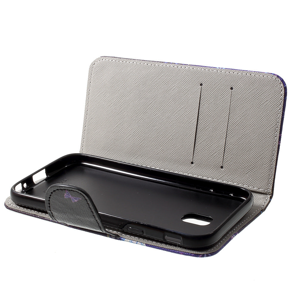 Patterned PU Leather Wallet Stand Phone Case for Samsung Galaxy J3 (2017) EU Version