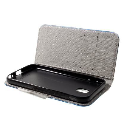 Patterned PU Leather Wallet Stand Phone Case for Samsung Galaxy J3 (2017) EU Version