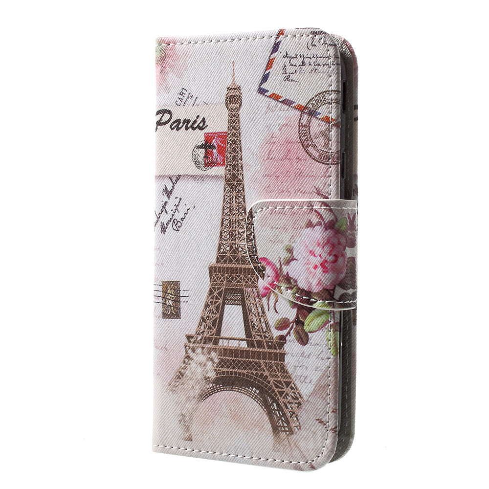 Patterned PU Leather Wallet Stand Phone Case for Samsung Galaxy J3 (2017) EU Version