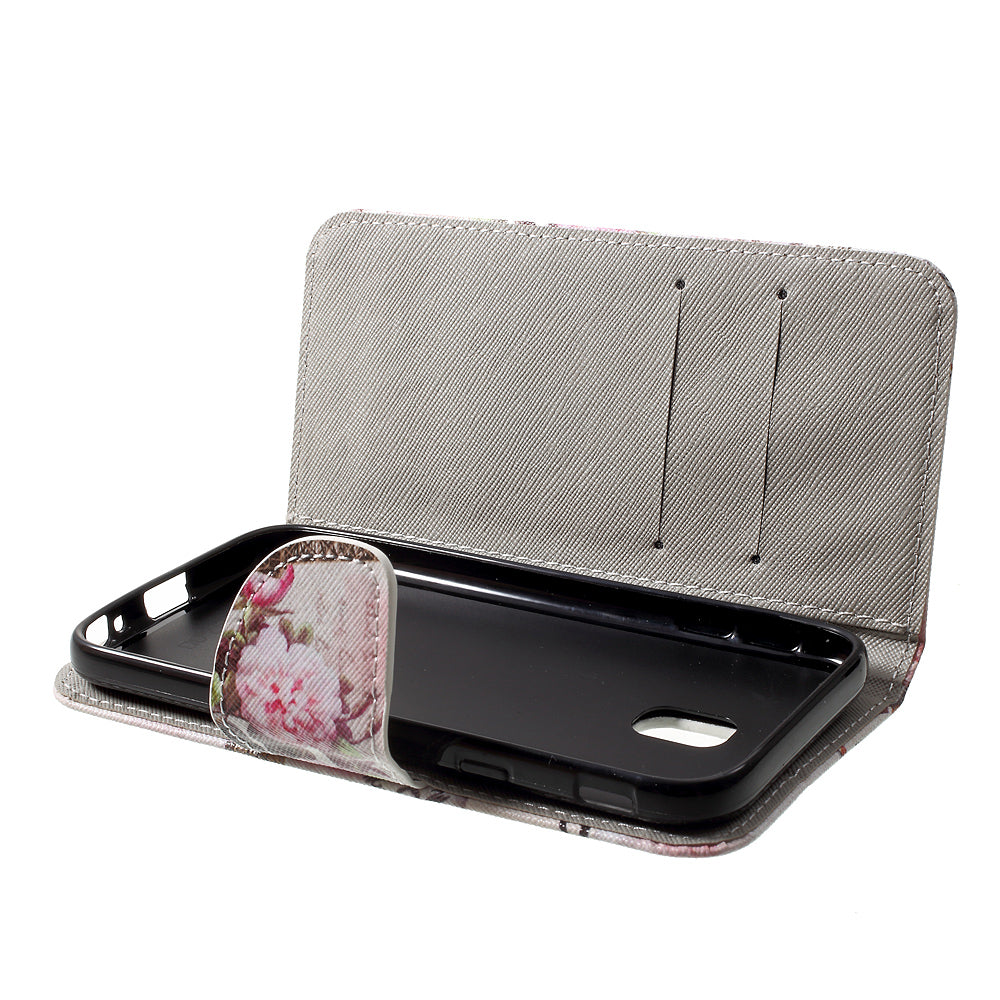 Patterned PU Leather Wallet Stand Phone Case for Samsung Galaxy J3 (2017) EU Version