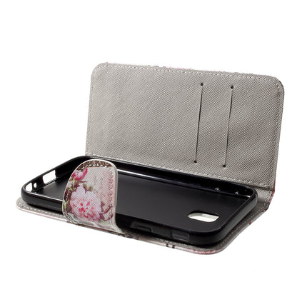 Patterned PU Leather Wallet Stand Phone Case for Samsung Galaxy J3 (2017) EU Version