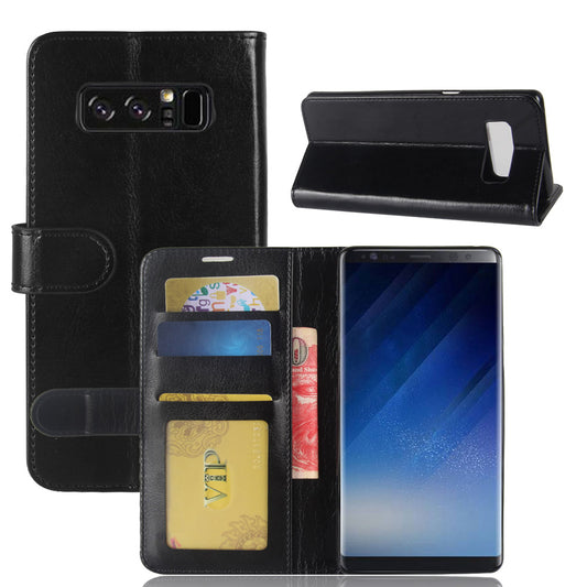Crazy Horse Wallet Leather Stand Phone Case for Samsung Galaxy Note 8