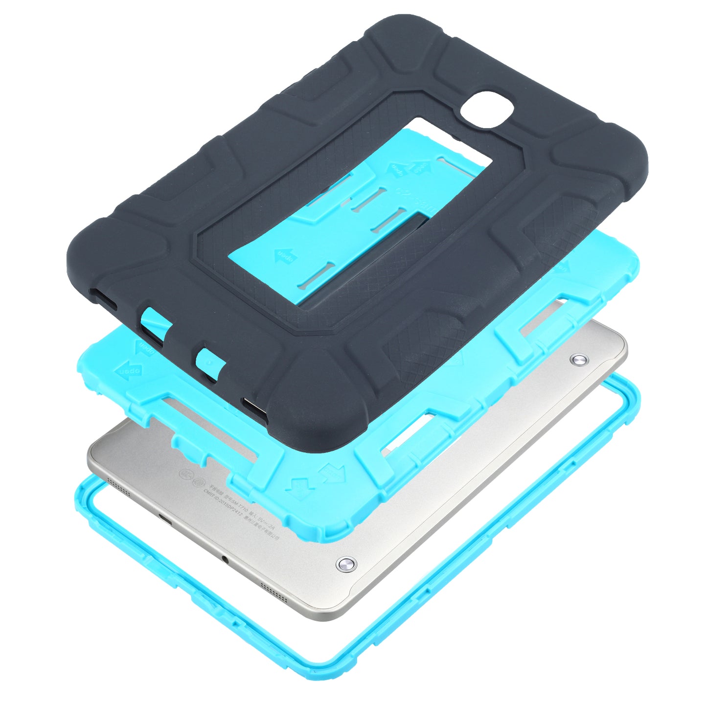 Shock Proof TPU + PC Hybrid Case with Kickstand for Samsung Galaxy Tab S2 8.0 T710 T715