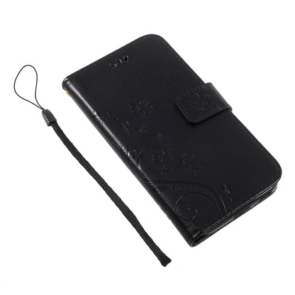 Imprint Flower Butterfly Pattern Wallet Leather Case for Samsung Galaxy J5 (2017) EU Version / J5 Pro (2017)