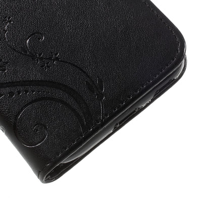 Imprint Flower Butterfly Pattern Wallet Leather Case for Samsung Galaxy J5 (2017) EU Version / J5 Pro (2017)