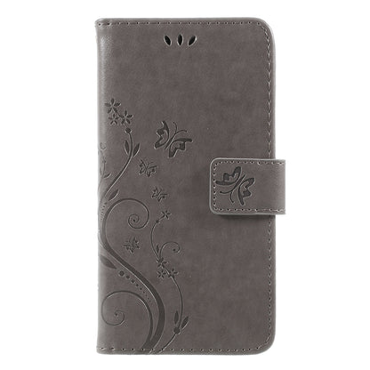 Imprint Flower Butterfly Pattern Wallet Leather Case for Samsung Galaxy J5 (2017) EU Version / J5 Pro (2017)