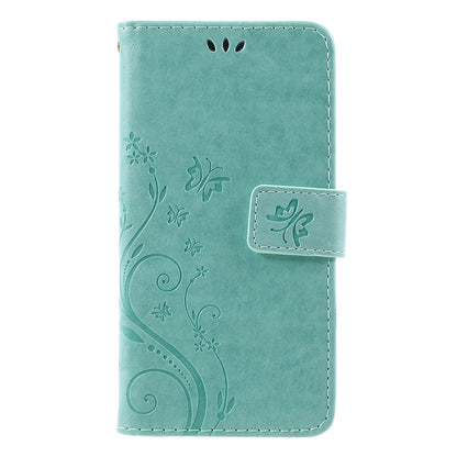 Imprint Flower Butterfly Pattern Wallet Leather Case for Samsung Galaxy J5 (2017) EU Version / J5 Pro (2017)