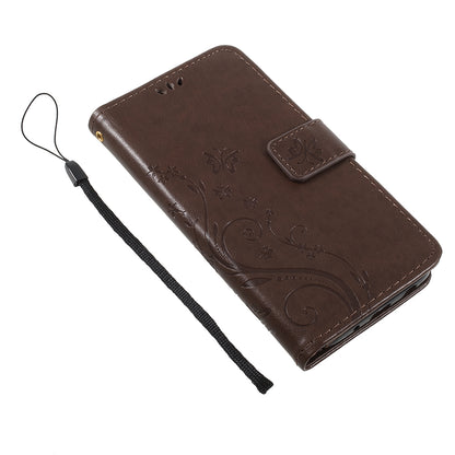 Imprint Flower Butterfly Pattern Wallet Leather Case for Samsung Galaxy J5 (2017) EU Version / J5 Pro (2017)