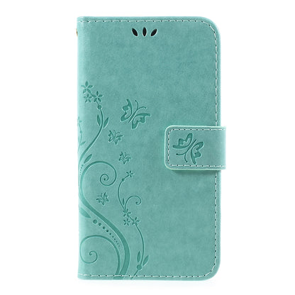 Imprint Flower Butterfly Pattern Wallet Stand Leather Case for Samsung Galaxy J3 (2017) EU Version / J3 Pro (2017)
