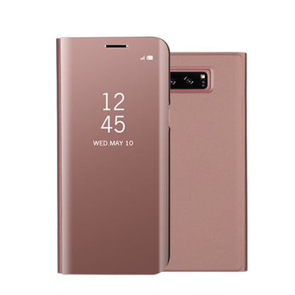 For Samsung Galaxy Note 8 N950 Plated Mirror Surface Information View Leather Phone Case with Stand
