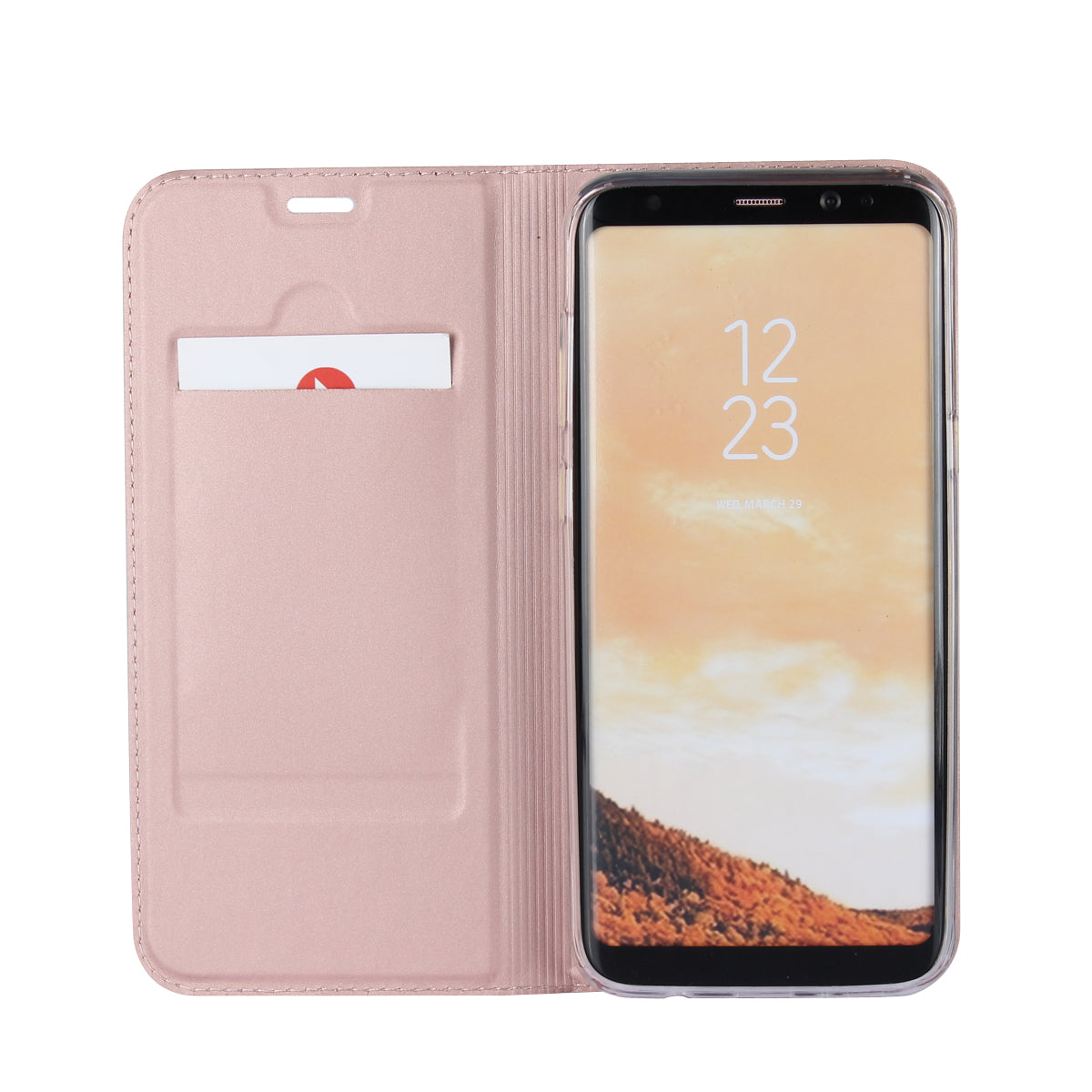 Magnetic Leather Card Holder Case for Samsung Galaxy S8 G950