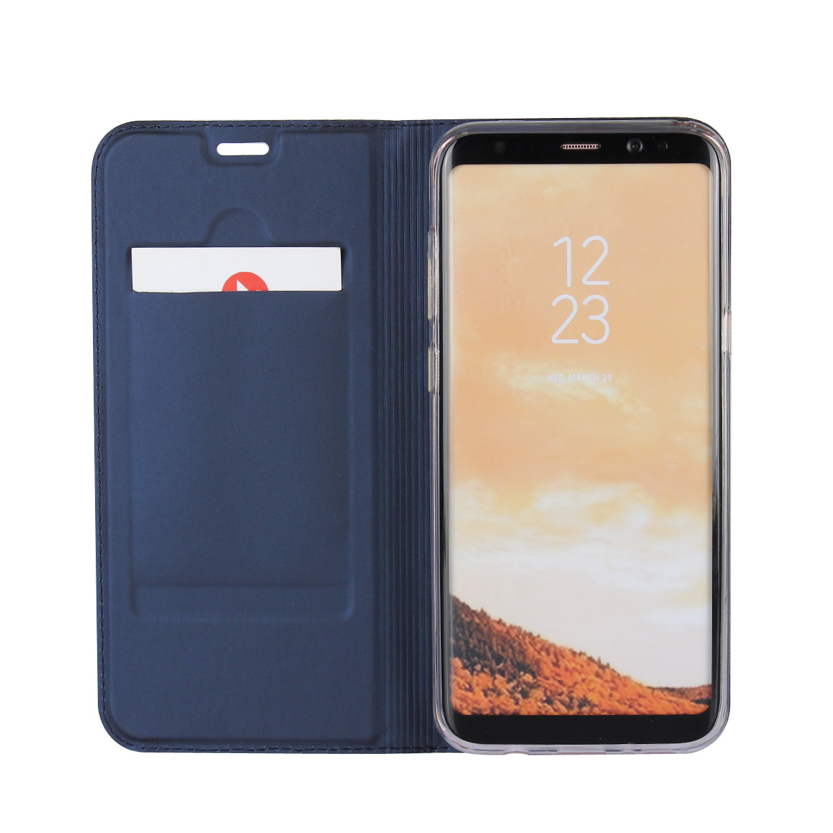 Magnetic Leather Card Holder Case for Samsung Galaxy S8 G950