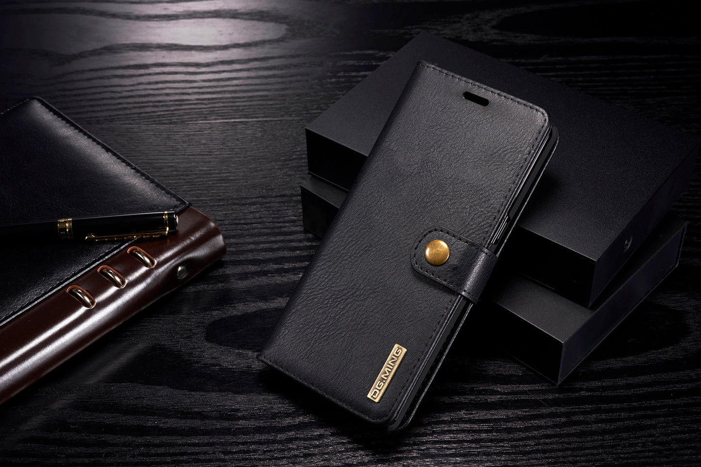 DG.MING Detachable 2-in-1 Split Leather Wallet Cover + PC Back Case for Samsung Galaxy Note 8 SM-N950