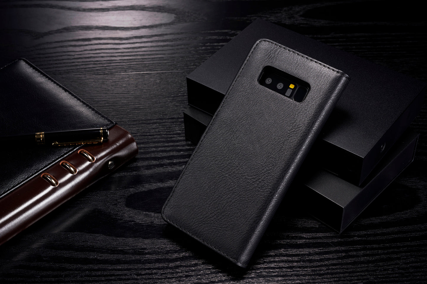 DG.MING Detachable 2-in-1 Split Leather Wallet Cover + PC Back Case for Samsung Galaxy Note 8 SM-N950