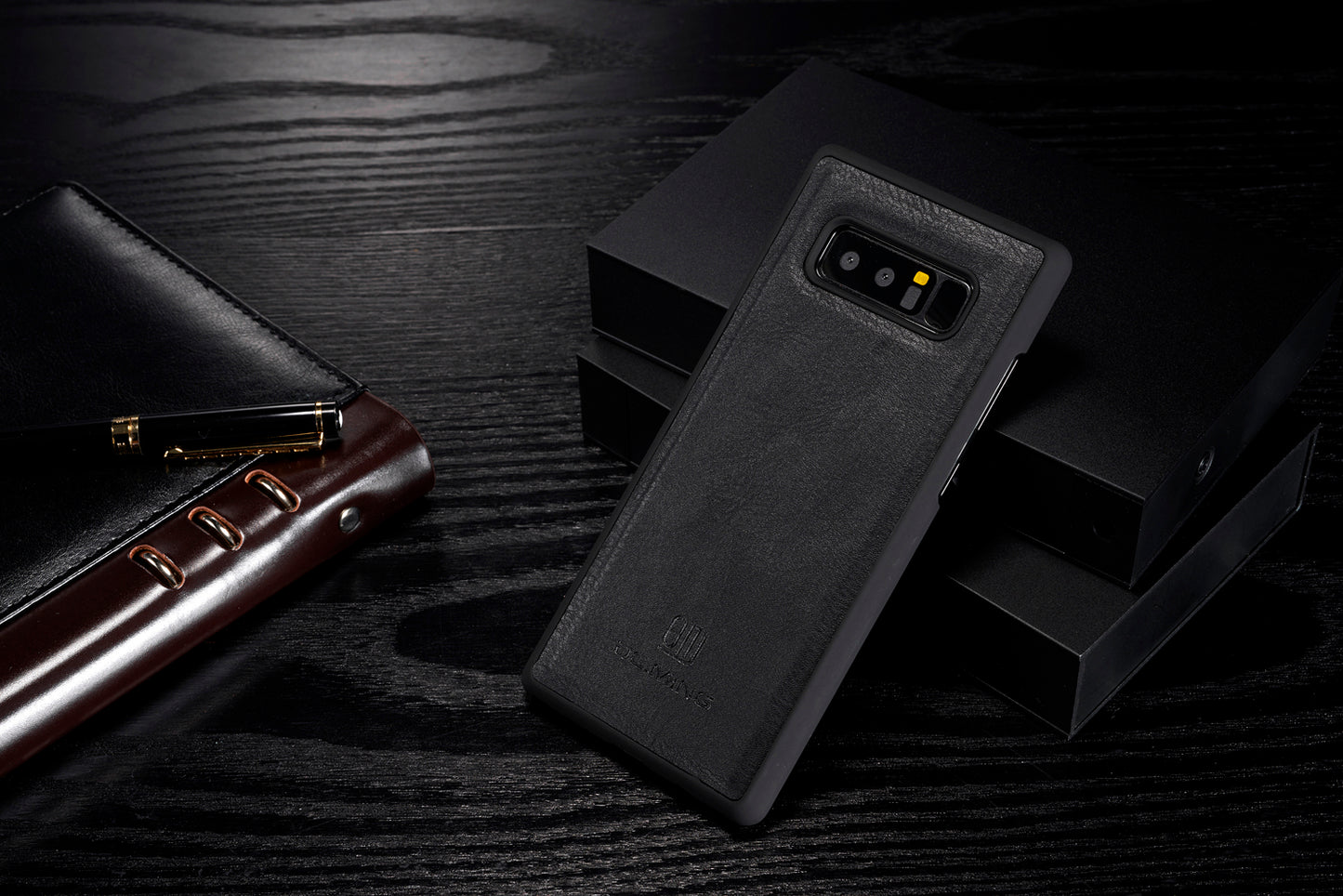 DG.MING Detachable 2-in-1 Split Leather Wallet Cover + PC Back Case for Samsung Galaxy Note 8 SM-N950
