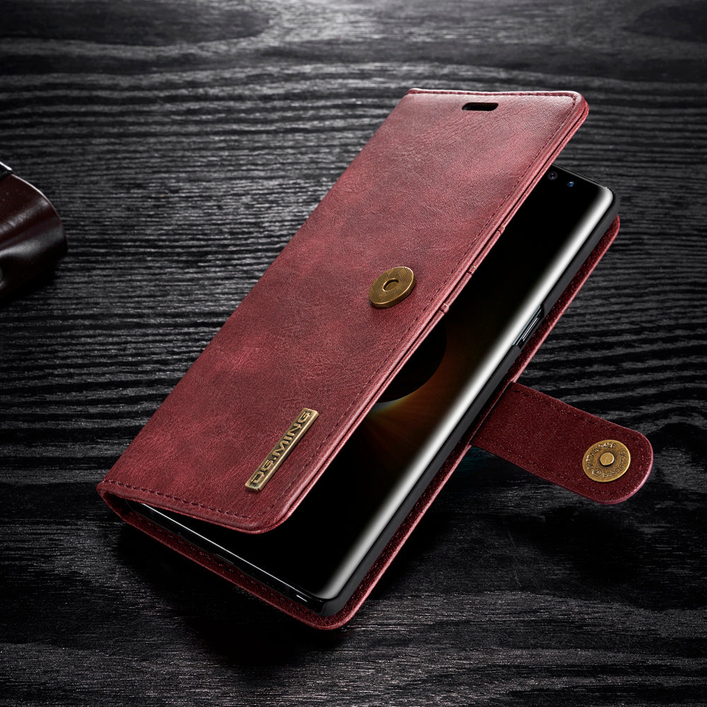 DG.MING Detachable 2-in-1 Split Leather Wallet Cover + PC Back Case for Samsung Galaxy Note 8 SM-N950