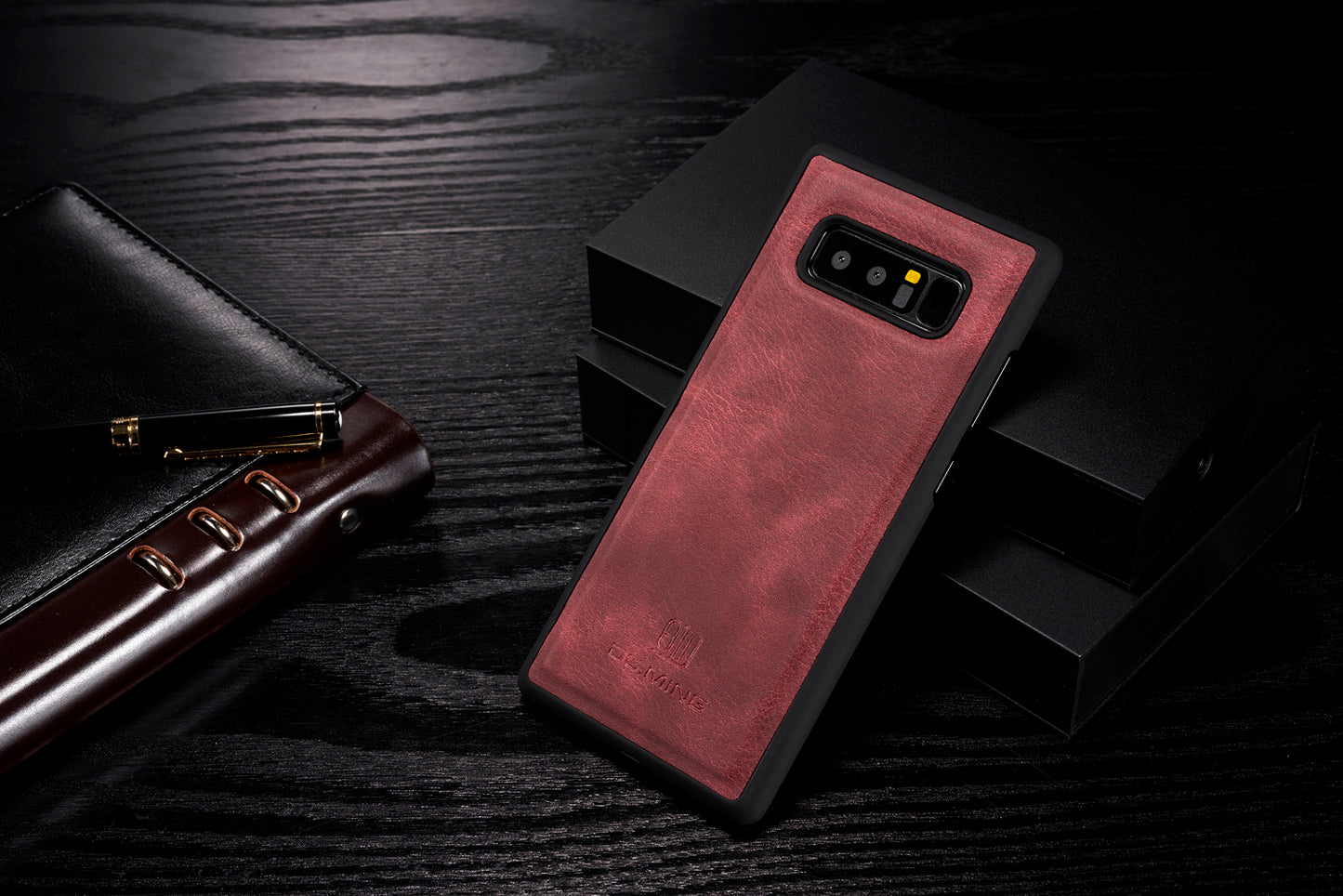 DG.MING Detachable 2-in-1 Split Leather Wallet Cover + PC Back Case for Samsung Galaxy Note 8 SM-N950