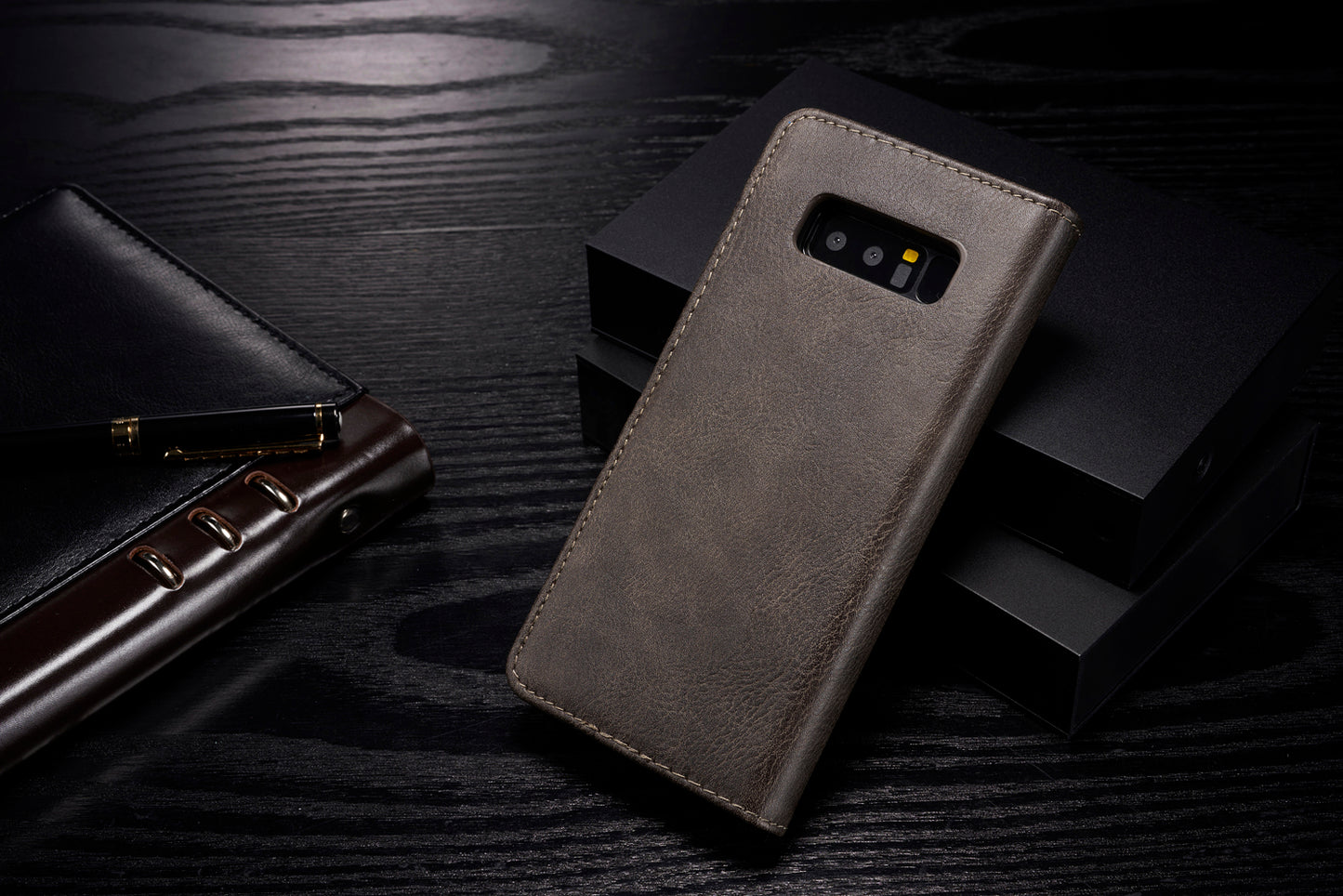 DG.MING Detachable 2-in-1 Split Leather Wallet Cover + PC Back Case for Samsung Galaxy Note 8 SM-N950