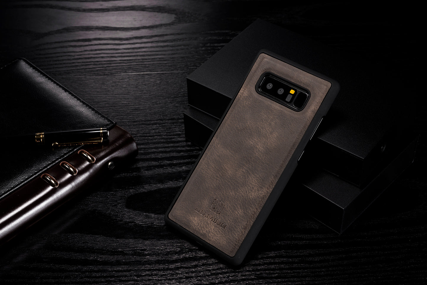 DG.MING Detachable 2-in-1 Split Leather Wallet Cover + PC Back Case for Samsung Galaxy Note 8 SM-N950