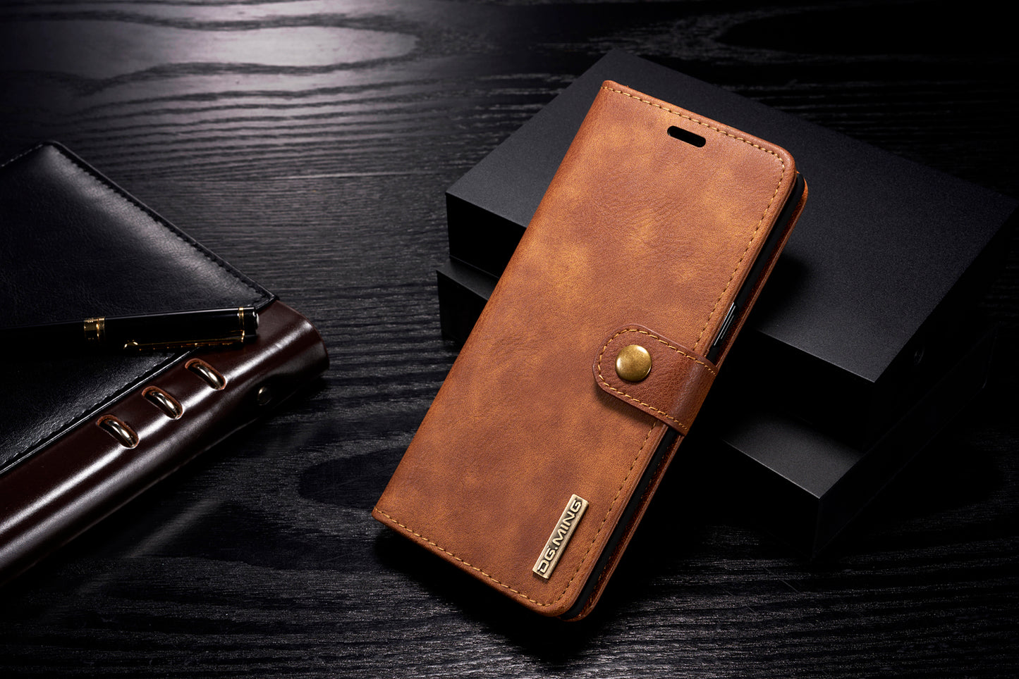 DG.MING Detachable 2-in-1 Split Leather Wallet Cover + PC Back Case for Samsung Galaxy Note 8 SM-N950