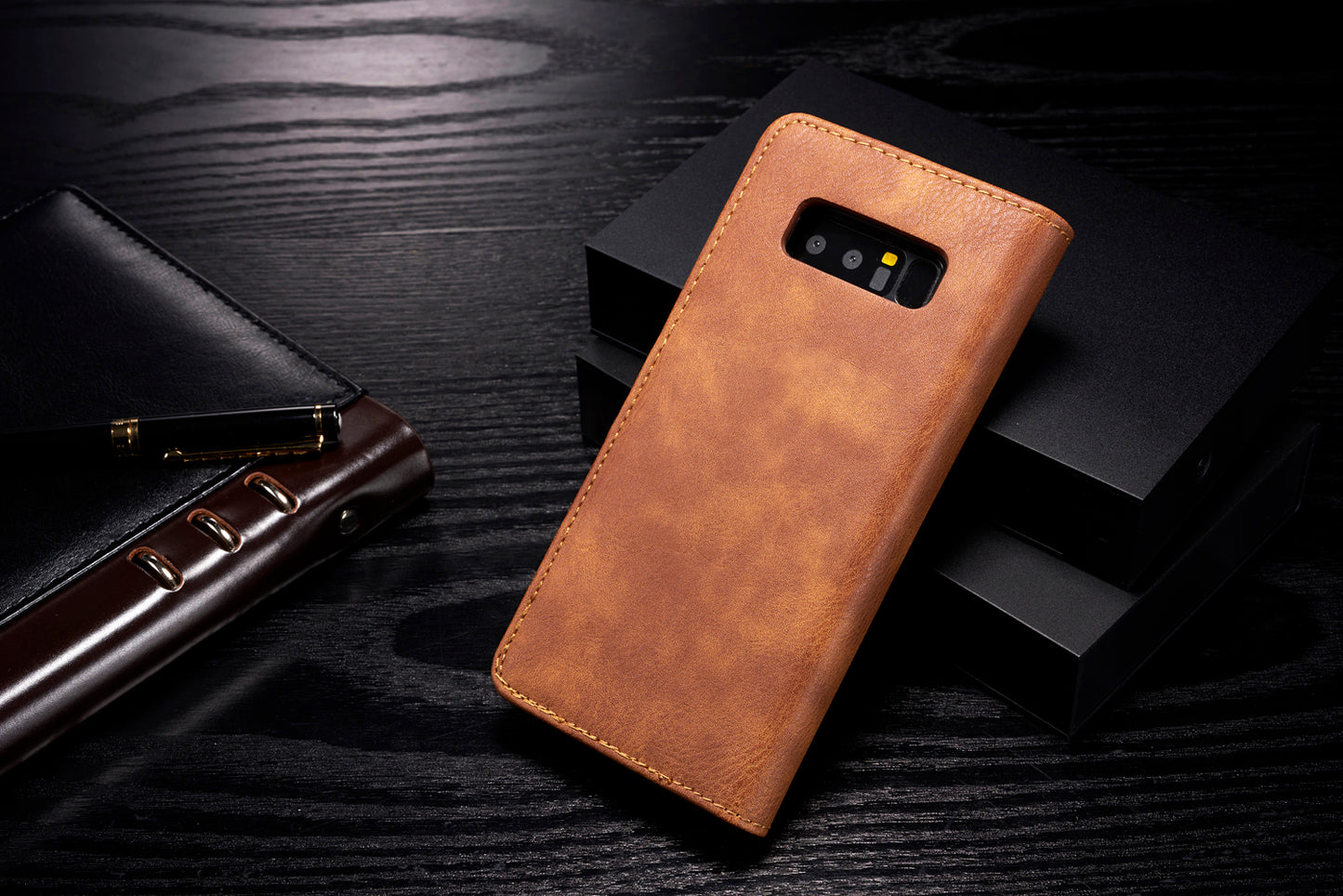 DG.MING Detachable 2-in-1 Split Leather Wallet Cover + PC Back Case for Samsung Galaxy Note 8 SM-N950