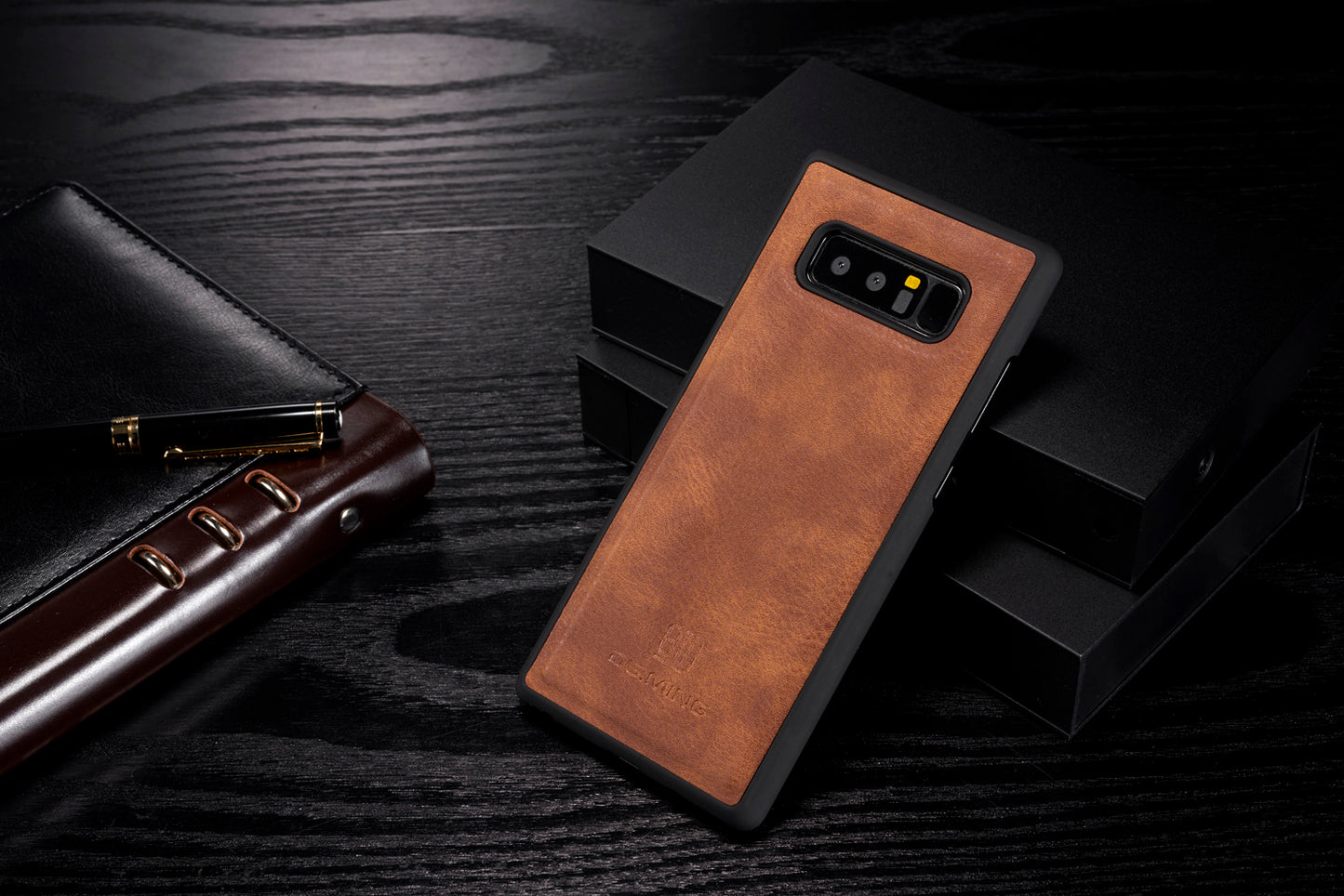 DG.MING Detachable 2-in-1 Split Leather Wallet Cover + PC Back Case for Samsung Galaxy Note 8 SM-N950