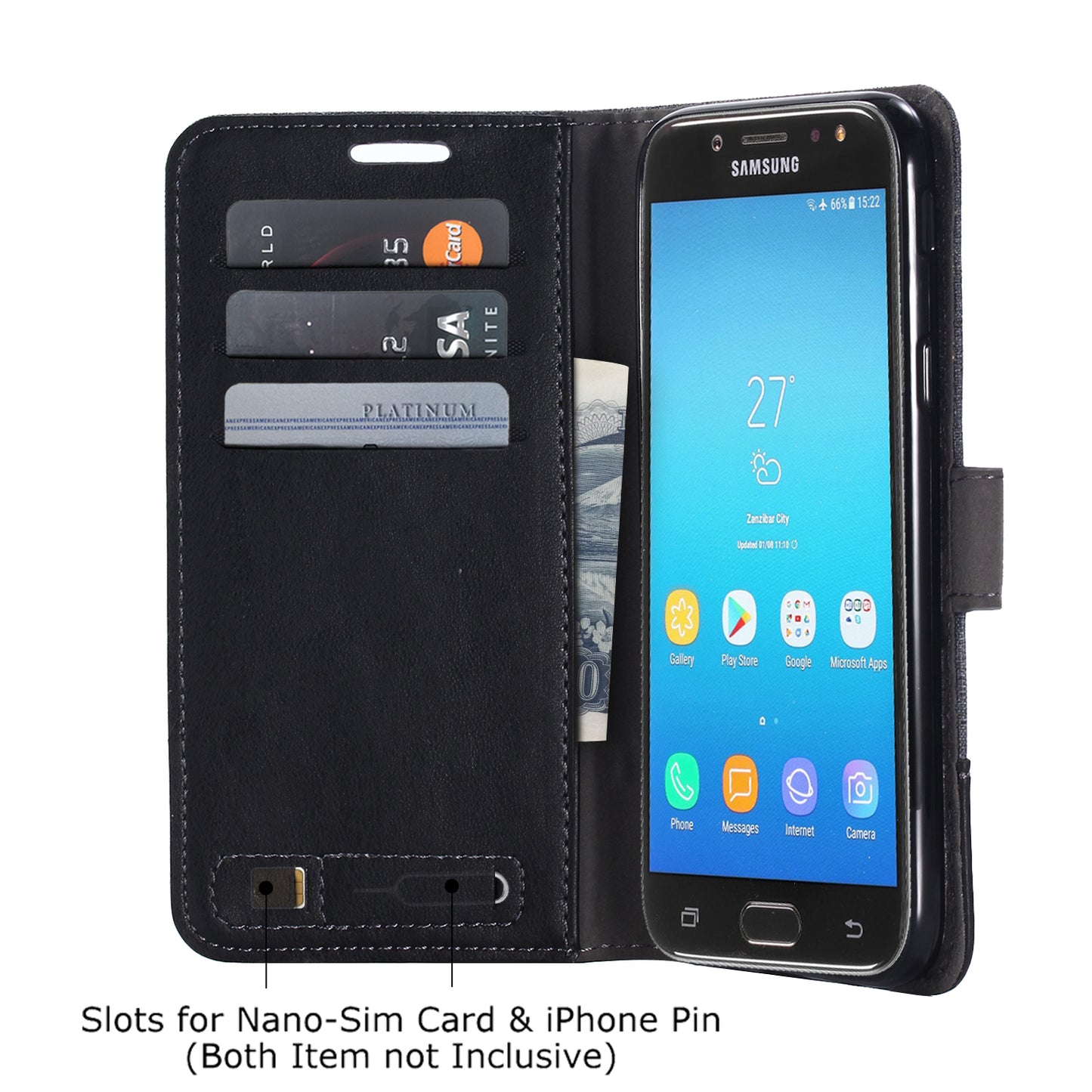 MUXMA PU Leather Canvas Splicing Wallet Stand Mobile Phone Case for Samsung Galaxy J5 (2017) EU Version / J5 Pro (2017)