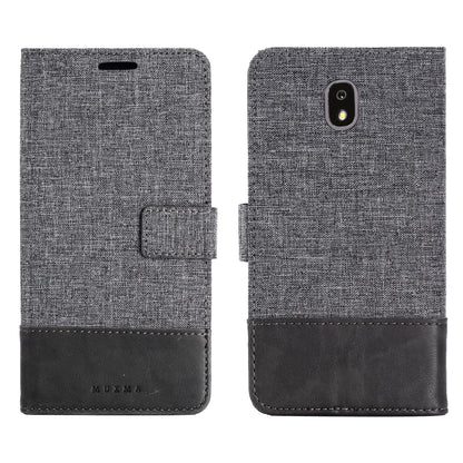 MUXMA PU Leather Canvas Splicing Wallet Stand Mobile Phone Case for Samsung Galaxy J5 (2017) EU Version / J5 Pro (2017)