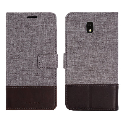 MUXMA PU Leather Canvas Splicing Wallet Stand Mobile Phone Case for Samsung Galaxy J5 (2017) EU Version / J5 Pro (2017)