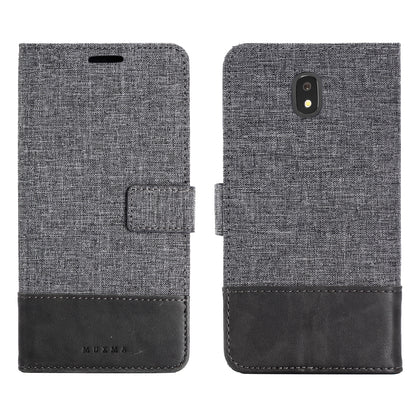 MUXMA PU Leather Canvas Splicing Wallet Stand Case for Samsung Galaxy J7 (2017) EU Version / J7 Pro (2017)