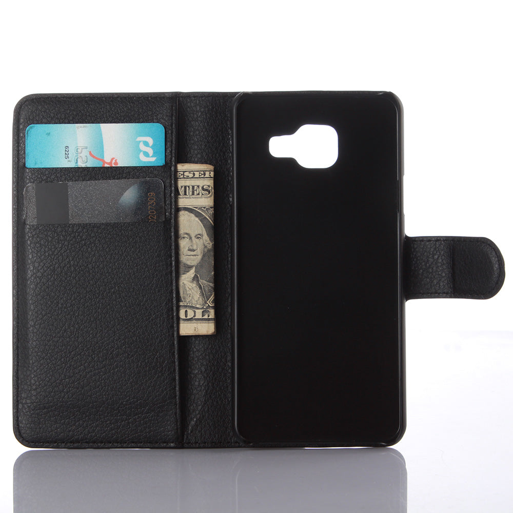 Litchi Wallet Leather Phone Case for Samsung Galaxy A3 SM-A310F with Stand