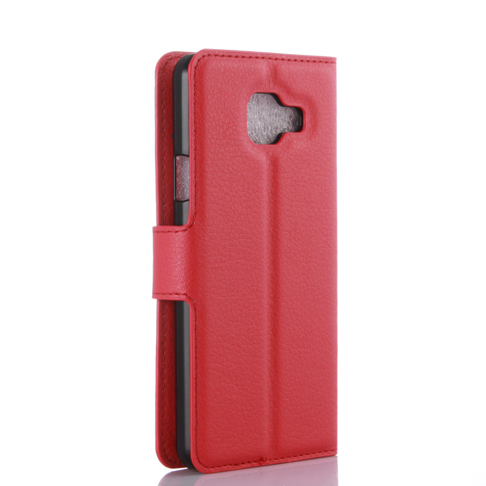 Litchi Wallet Leather Phone Case for Samsung Galaxy A3 SM-A310F with Stand