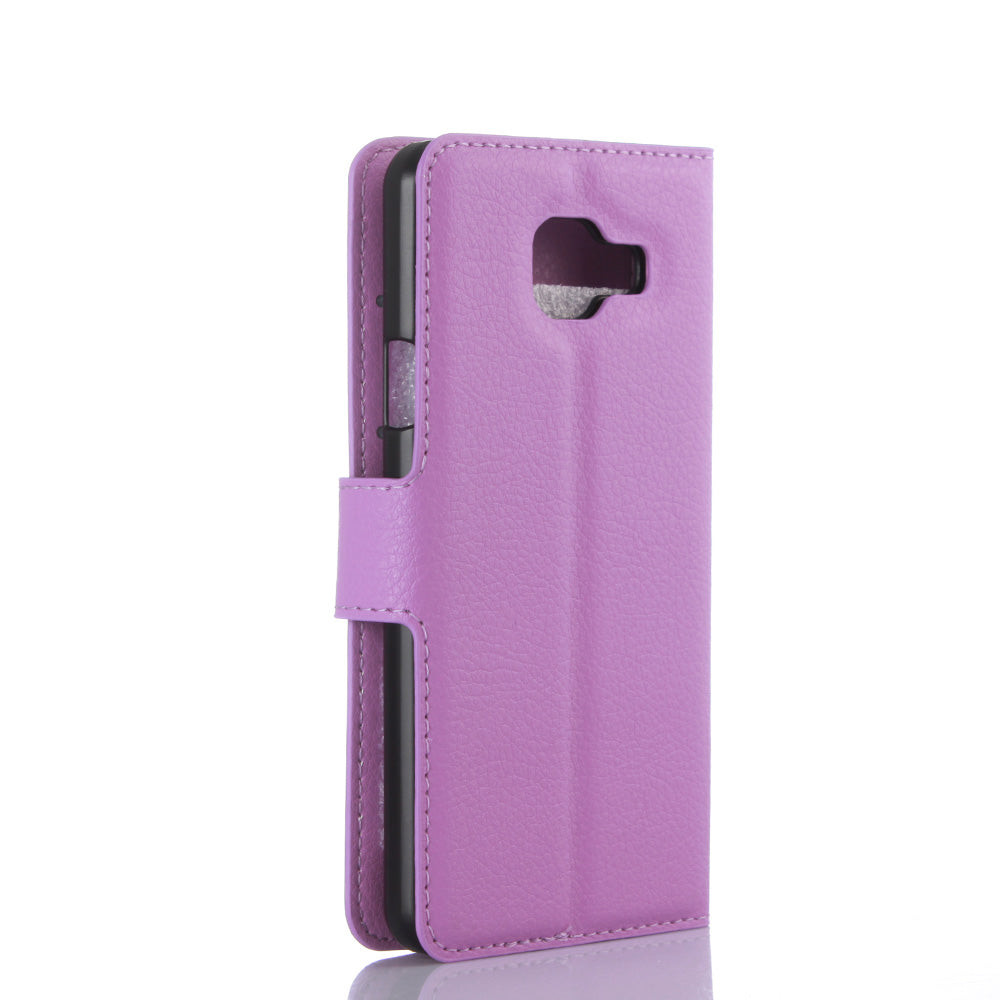 Litchi Wallet Leather Phone Case for Samsung Galaxy A3 SM-A310F with Stand