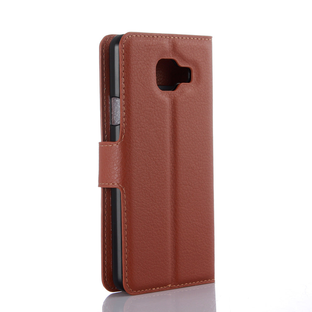 Litchi Wallet Leather Phone Case for Samsung Galaxy A3 SM-A310F with Stand