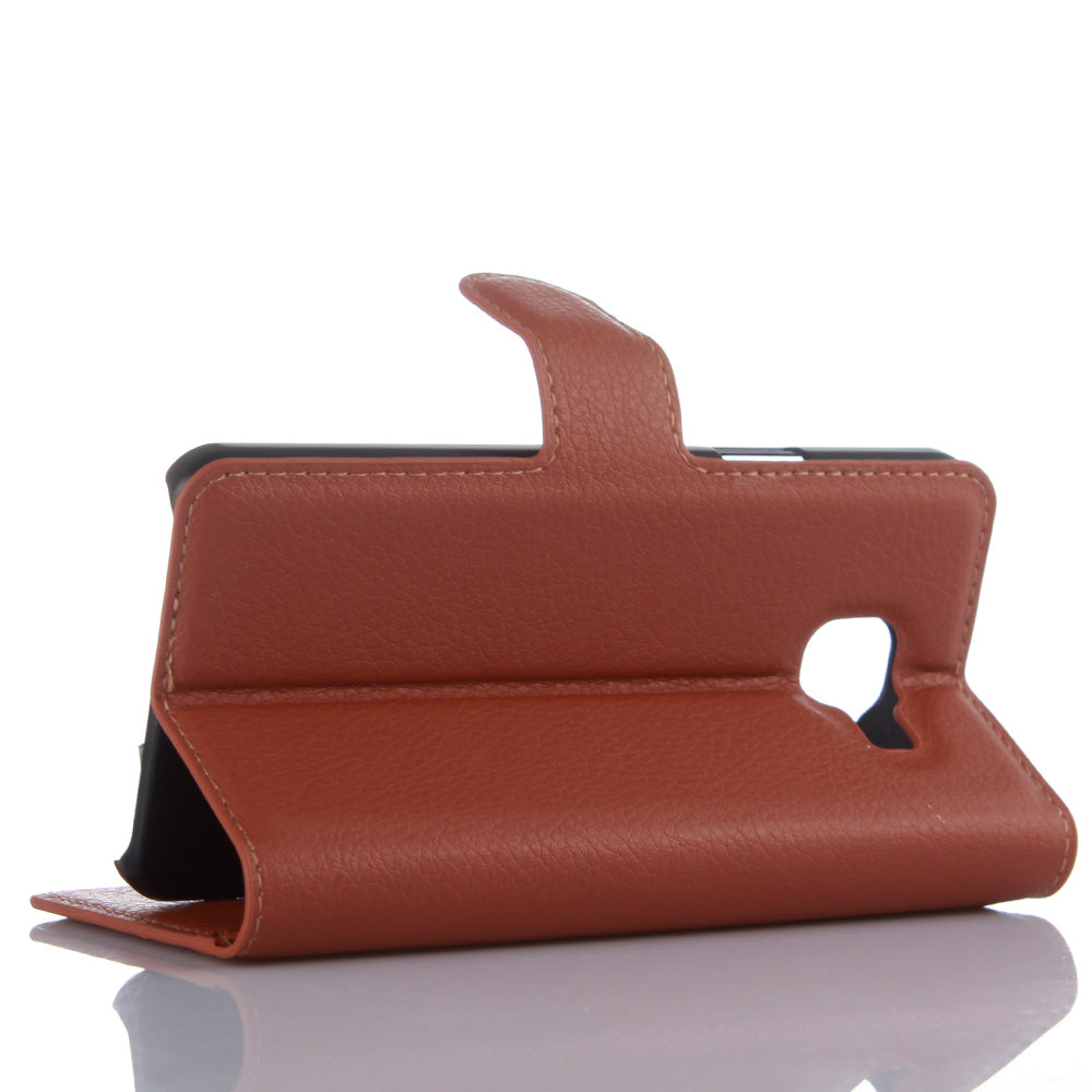 Litchi Wallet Leather Phone Case for Samsung Galaxy A3 SM-A310F with Stand
