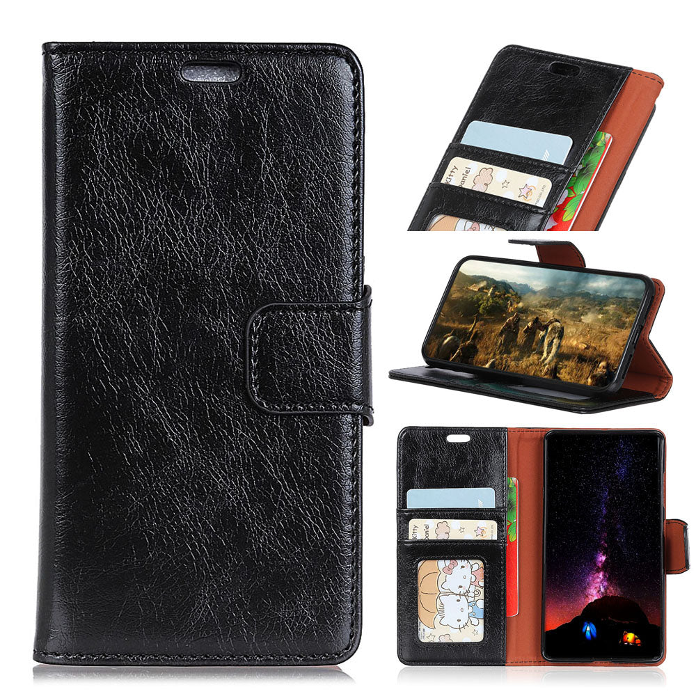 For Samsung Galaxy Xcover 4 Textured Split Leather Stand Phone Case Phone Cover