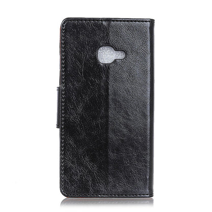 For Samsung Galaxy Xcover 4 Textured Split Leather Stand Phone Case Phone Cover