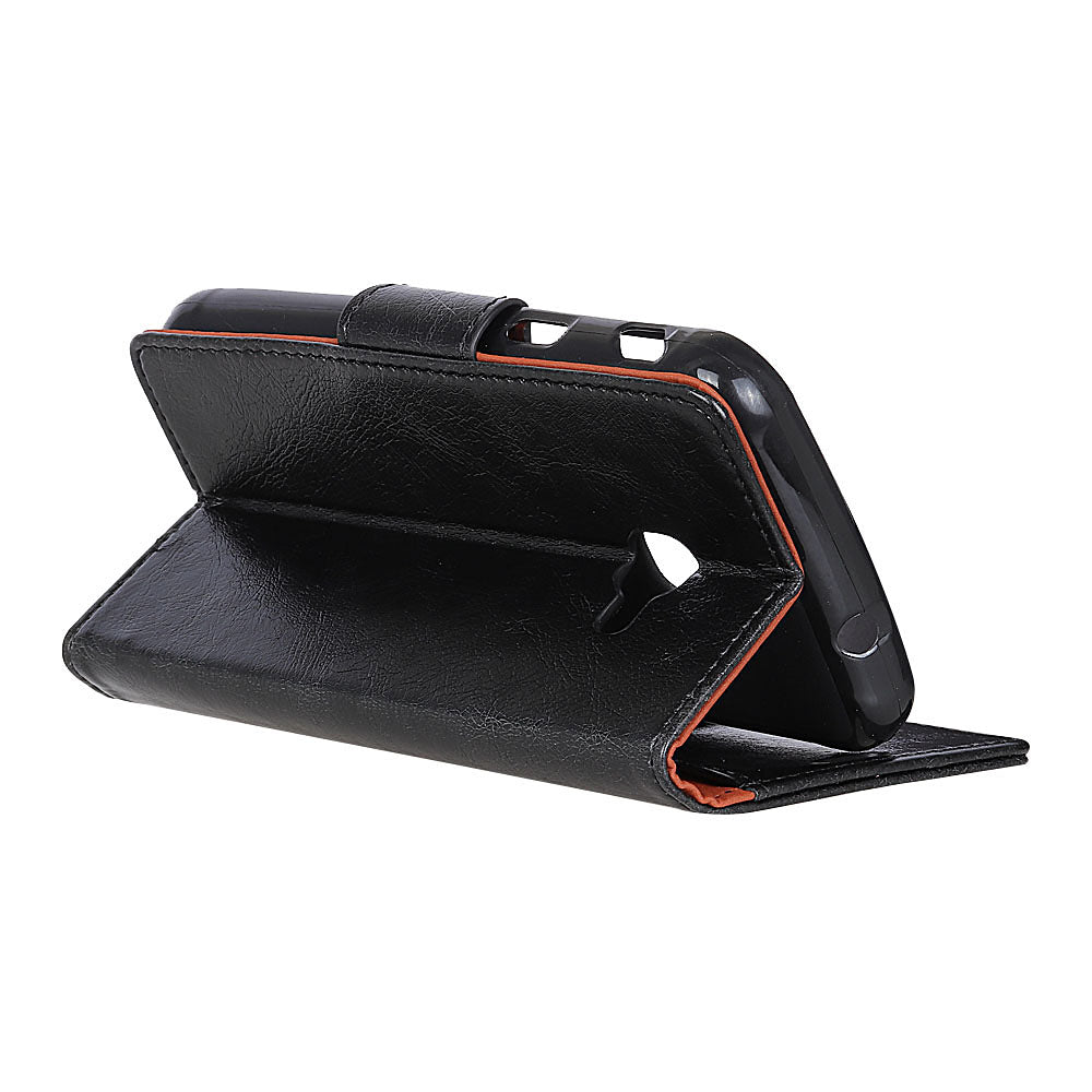 For Samsung Galaxy Xcover 4 Textured Split Leather Stand Phone Case Phone Cover
