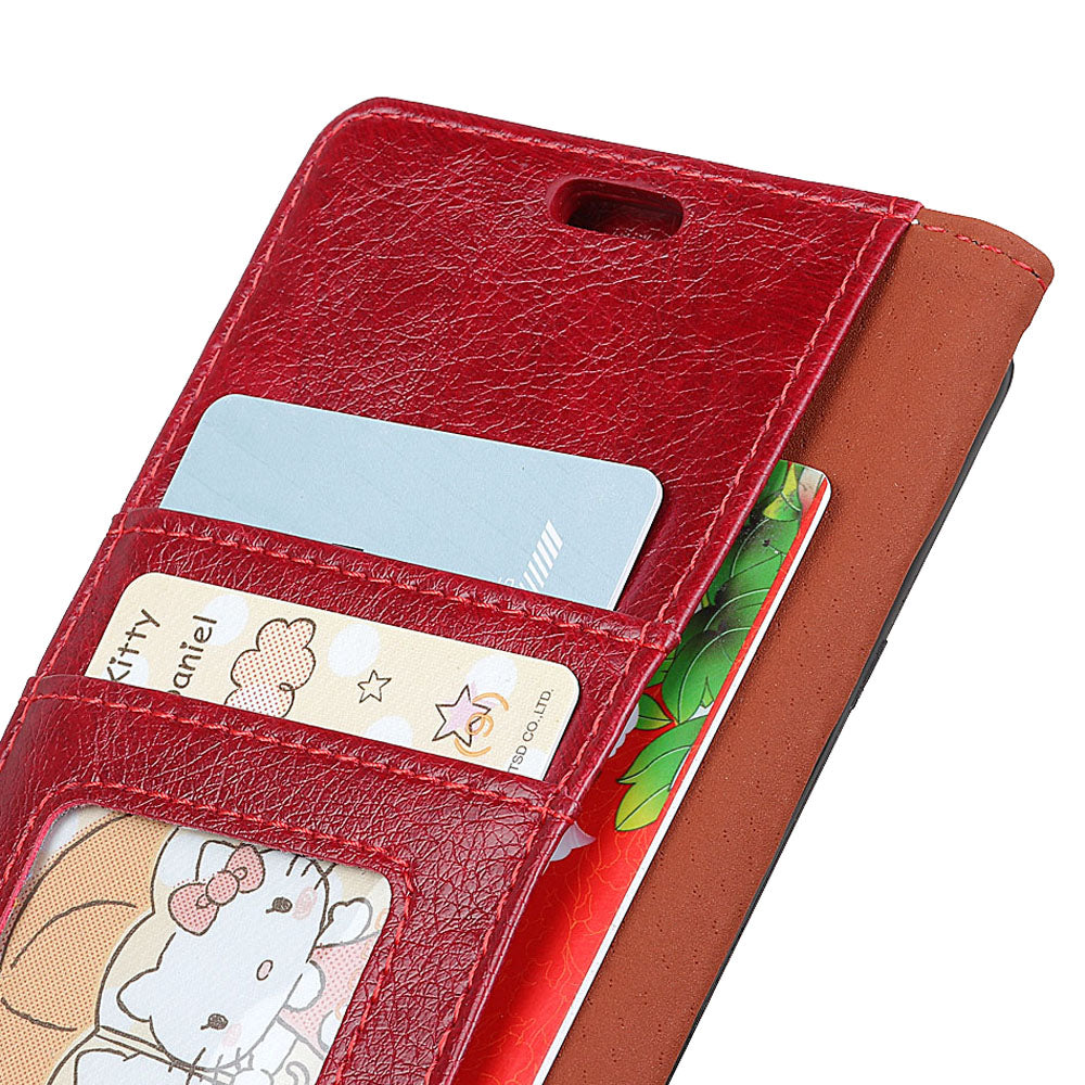 For Samsung Galaxy Xcover 4 Textured Split Leather Stand Phone Case Phone Cover