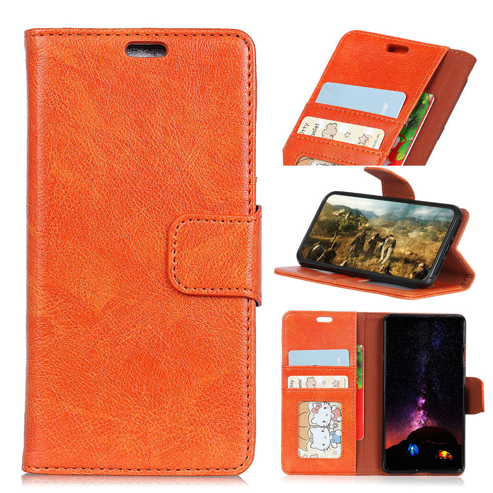 For Samsung Galaxy Xcover 4 Textured Split Leather Stand Phone Case Phone Cover