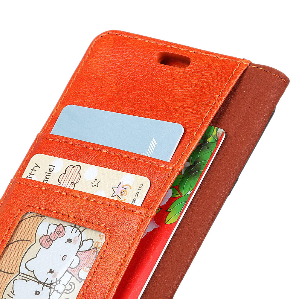 For Samsung Galaxy Xcover 4 Textured Split Leather Stand Phone Case Phone Cover