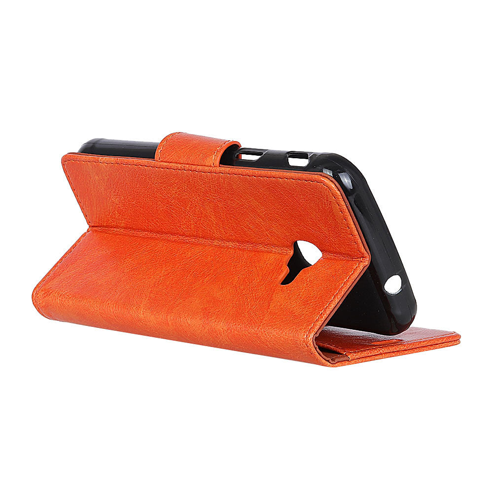 For Samsung Galaxy Xcover 4 Textured Split Leather Stand Phone Case Phone Cover