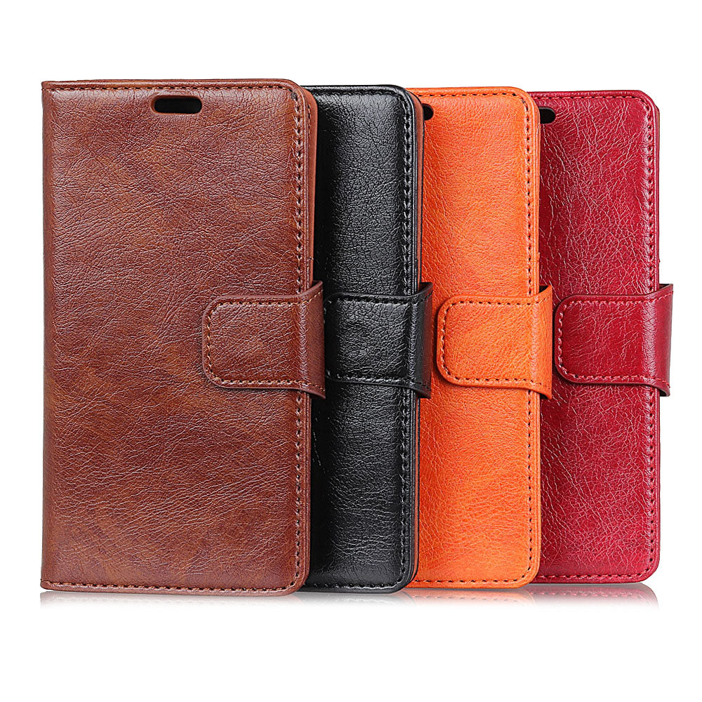 For Samsung Galaxy Xcover 4 Textured Split Leather Stand Phone Case Phone Cover