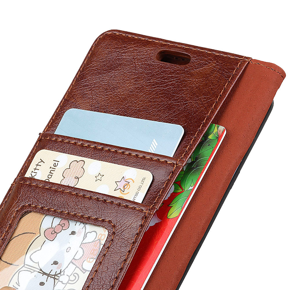 For Samsung Galaxy Xcover 4 Textured Split Leather Stand Phone Case Phone Cover